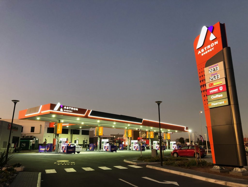 Fuel station forecourt